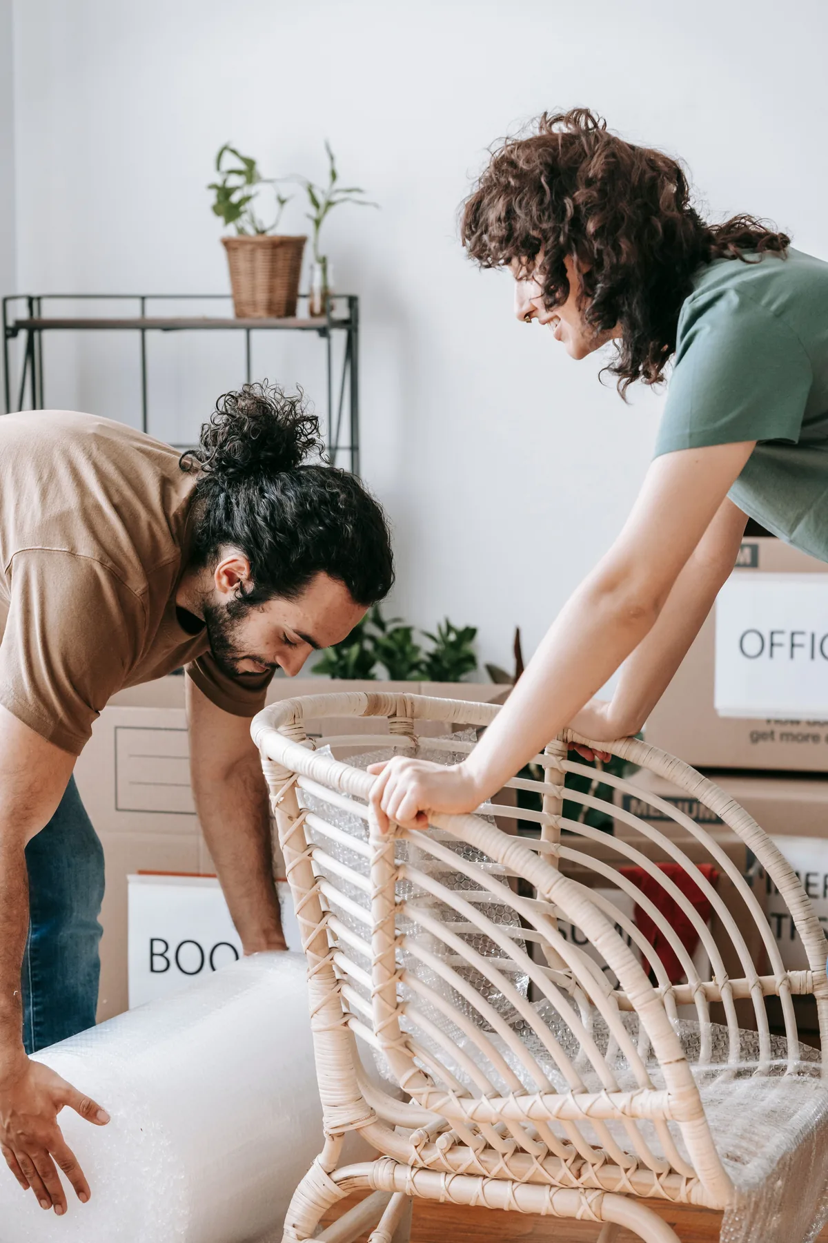 Furniture being packed at home